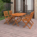 vidaXL Ensemble à manger de jardin 5 Pièces Bois d'acacia solide