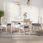 vidaXL Coussins de siège 4 Pièces Gris nuage 40 x 40 x 12 cm tissu