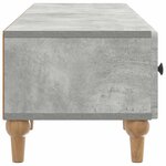 vidaXL Meuble TV Gris béton 147 x 34 5 x 30 cm Bois d'ingénierie