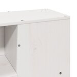 vidaXL Lit bibliothèque sans matelas blanc 160x200 cm bois pin massif