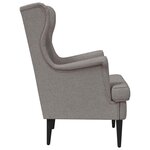 vidaXL Fauteuil Taupe Tissu