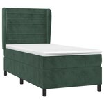 vidaXL Sommier à lattes de lit avec matelas Vert foncé 100x200 cm