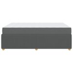 vidaXL Cadre de lit avec matelas Gris foncé 140 x 200 cm tissu