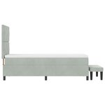 vidaXL Lit à ressorts avec matelas Gris clair 80 x 200 cm Velours