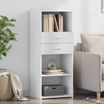 vidaXL Buffet haut blanc 50x42 5x124 cm bois d'ingénierie