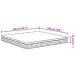 vidaXL Matelas à ressorts bonnell moyen 160x200 cm