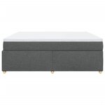 vidaXL Sommier à lattes de lit avec matelas Gris foncé 180x200cm Tissu