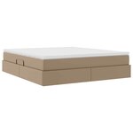 vidaXL Lit avec rangement et matelas Cappuccino 160 x 200 cm