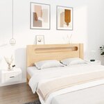 vidaXL Tables de chevet murales 2 Pièces Blanc 50x36x25 cm