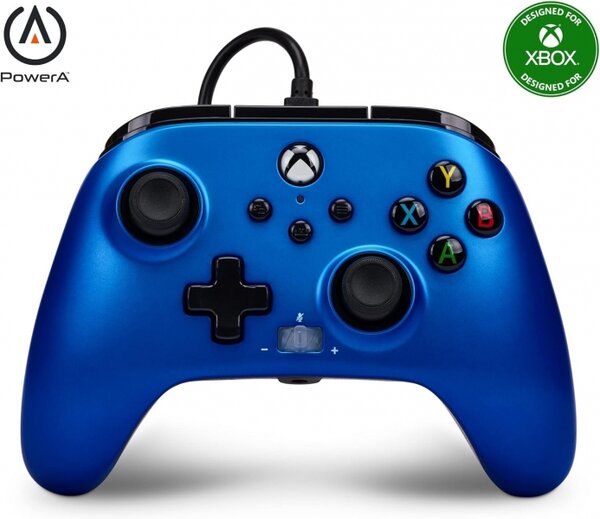 Manette filaire améliorée PowerA pour Xbox Series X S - Sapphire Fade
