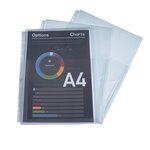 Sachet de 10 pochettes à soufflet avec rabat - polypropylène 20/100e - A4 - Cristal x 5 EXACOMPTA
