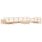 vidaXL Salon de jardin 10 Pièces bois de pin massif
