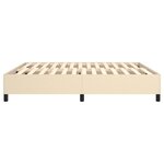 vidaXL Cadre de lit à ressorts crème 180x200 cm tissu