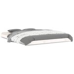 vidaXL Cadre de lit blanc 135x190 cm double bois massif de pin