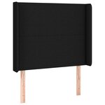 vidaXL Sommier à lattes de lit et matelas Noir 80x200 cm Tissu