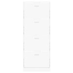 vidaXL Armoire à chaussures Blanc 59x17x150 cm Bois d'ingénierie