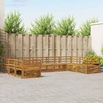 vidaXL Ensemble de canapés d'extérieur 9 pc Naturel