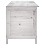 vidaXL Boîte de rangement jardin blanc 150x50x56 5cm bois massif sapin