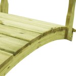 vidaXL Pont de jardin avec balustrade 170x74x105 cm Pin imprégné