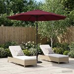 vidaXL Parasol de jardin 230 x 230 cm Polyester Rectangulaire Bordeaux