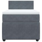 vidaXL Sommier à lattes de lit et matelas Gris foncé 90x190 cm Velours