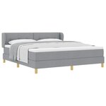vidaXL Lit à ressorts avec matelas Gris clair 180 x 200 cm tissu