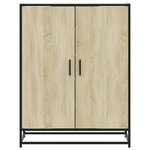 vidaXL Armoire à chaussures chêne sonoma bois d'ingénierie et métal