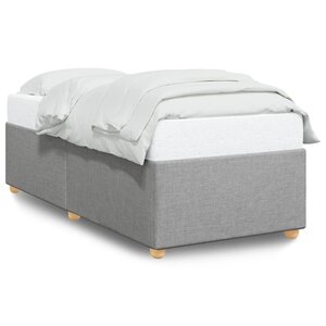 vidaXL Cadre de lit sans matelas gris clair 90x190 cm tissu
