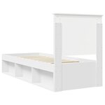 vidaXL Cadre de lit Blanc 75 x 190 cm Bois de pin massif