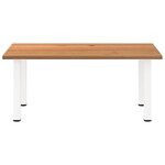 vidaXL Table à manger marron clair bois de chêne massif rectangulaire