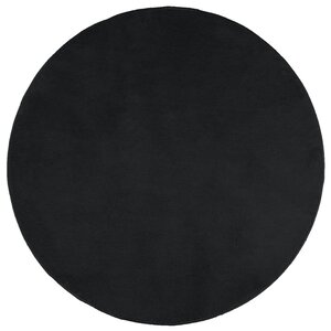 vidaXL Tapis OVIEDO à poils courts noir Ø 200 cm