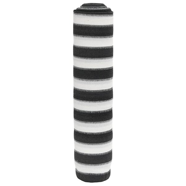vidaXL Filet brise-vue anthracite et blanc 1 8x50 m PEHD 75 g/m²
