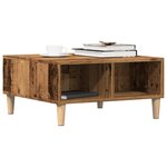 vidaXL Table basse vieux bois 60x60x30 cm bois d'ingénierie