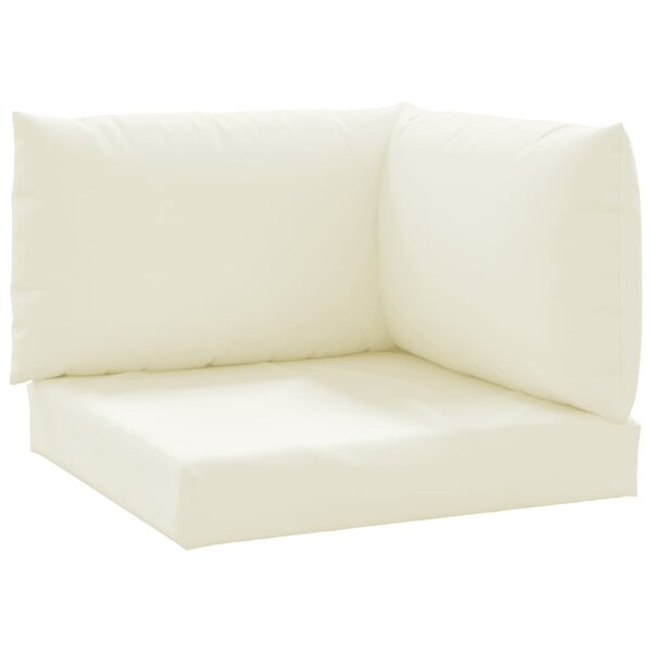 vidaXL Coussins de palette lot de 3 blanc crème tissu oxford