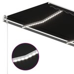 vidaXL Auvent manuel rétractable avec LED 450x350 cm Anthracite