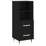 vidaXL Buffet Noir 34 5x34x90 cm Bois d'ingénierie