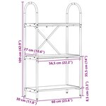 vidaXL Étagère Chêne fumé 60 x 30 x 109 cm Bois d'ingénierie