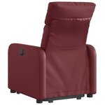 vidaXL Fauteuil inclinable Rouge bordeaux Similicuir