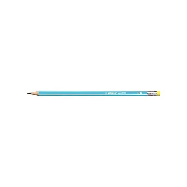 Crayon graphite STABILO pencil 160 bout gomme HB - bleu clair STABILO