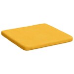 vidaXL Coussins de siège 4 Pièces Jaune clair 40 x 40 x 3 cm