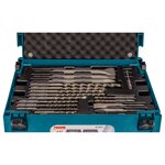 Makita ensemble de forets et burins 17 pièces argenté