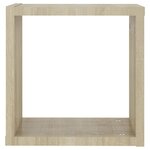 vidaXL Étagères cube murales 6 Pièces Chêne sonoma 30x15x30 cm