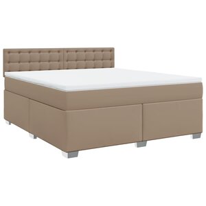 vidaXL Sommier à lattes de lit avec matelas Cappuccino 180x200 cm