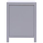 vidaXL Table de chevet Gris 38x28x52 cm Bois de Paulownia