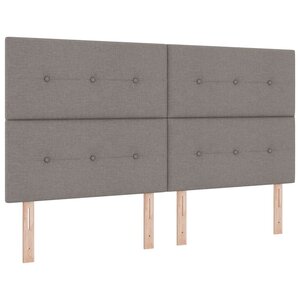 vidaXL Tête de lit LED avec bandes LED Taupe 180 cm tissu