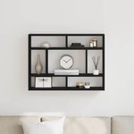 vidaXL Étagère murale Chêne noir 75x16x55 cm Bois d'ingénierie