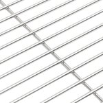vidaXL Grille de BBQ Argent Ø43 cm Acier Inoxydable