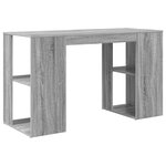 vidaXL bureau d'ordinateur gris sonoma gris sonoma panneau de particules