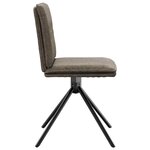 vidaXL Chaise à manger gris foncé similicuir daim