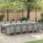 vidaXL Ensemble de salle à manger pour jardin 13 Pièces Gris clair